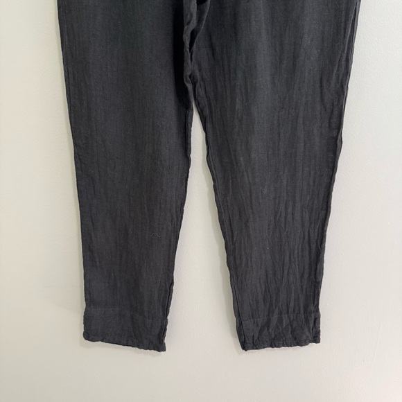 Isabel Tavares Charcoal Grey Linen Made in Italy Pants - Picture 5 of 7